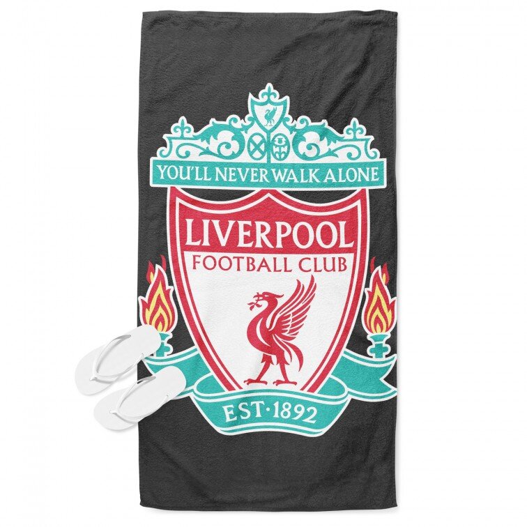 Футболна хавлия за плаж Ливърпул - Liverpool Black