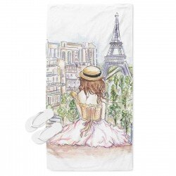 Арт кърпа за плаж Лято в Париж - Summer in Paris