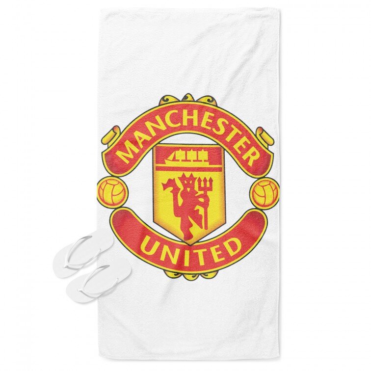 Футболна кърпа за плаж Манчестър Юнайтед - Manchester United White