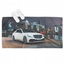 Плажна кърпа с кола Мерцедес в града - Mercedes in the City