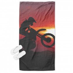 Фенска кърпа за плаж Мотор по залез - Motorcycle Sunset