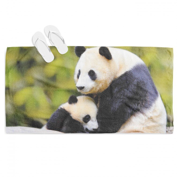 Плажна кърпа с панди - Pandas