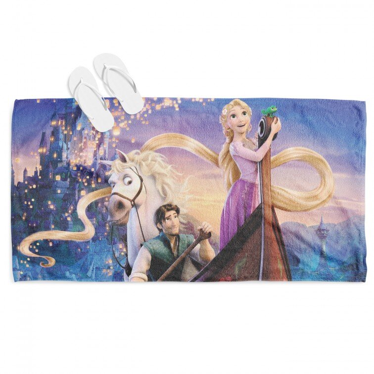 Оригинална детска кърпа за плаж Рапунцел и Разбойникът - Rapunzel And Flynn