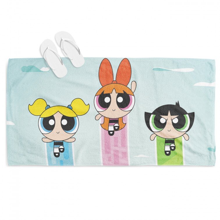 Детска плажна кърпа Реактивните момичета - The Powerpuff Girls