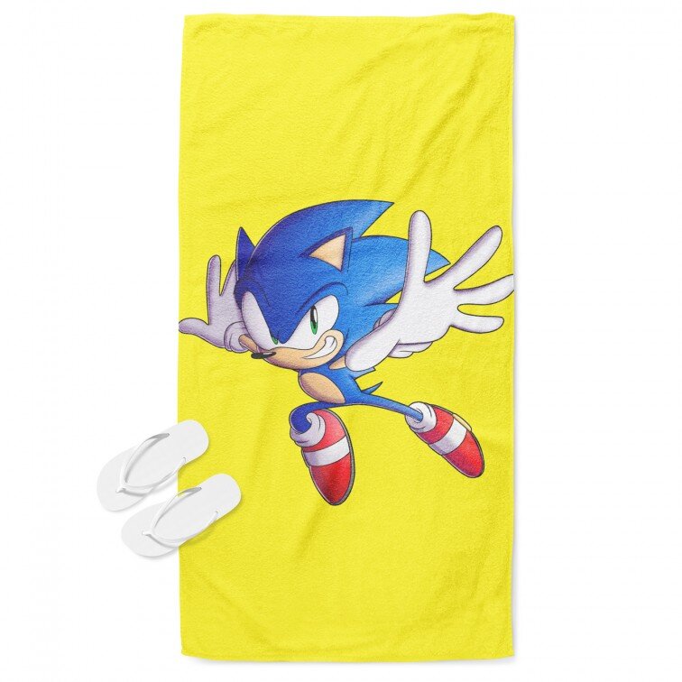 3D плажна кърпа Соник - Running Sonic