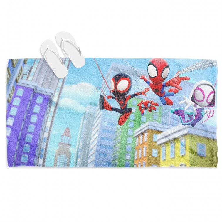 Плажна кърпа Спайди и приятели - Spidey and friends