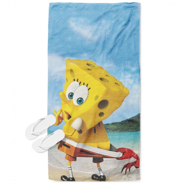 Детска кърпа за плаж Снодж Боб - Sponge Bob On The Beach