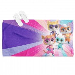 3D Кърпа за плаж Суперкотета - Superkitties