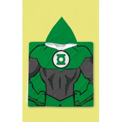 Детско пончо с качулка Green Lantern