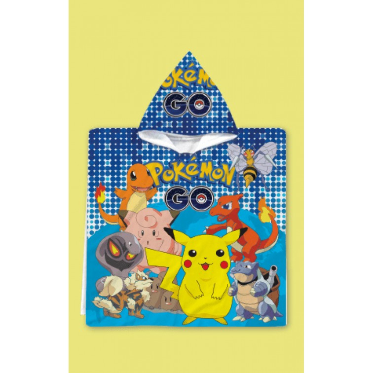 Детско пончо с качулка Pokémon GO