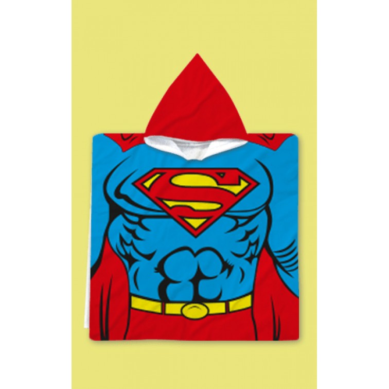 Детско пончо с качулка Superman