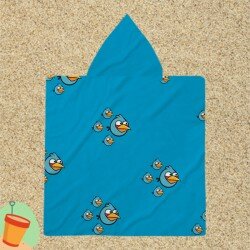 Детско плажно пончо Енгри Бърдс - Angry Birds Blue