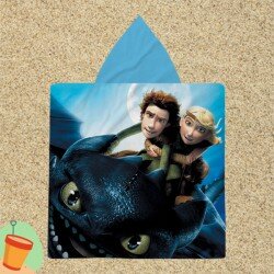 Детско плажно пончо Как да си дресираш дракон - How To Train Your Dragon