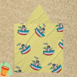 Детско пончо за плаж Кораб - Ship