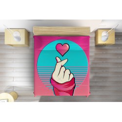 Цветно шалте Сърце с пръсти - Finger Heart