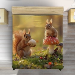3D есенно шалте Катерички през есента - Autumn Squirrels