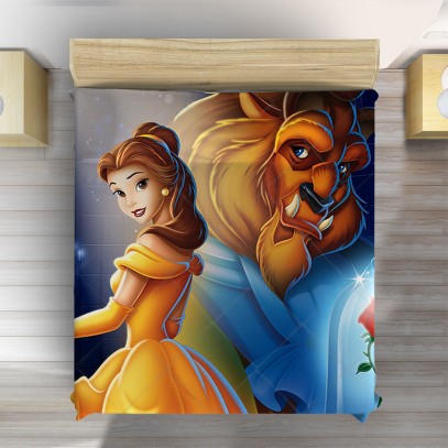 3D покривало за легло Красавицата и Звяра - Beauty and the Beast Animation