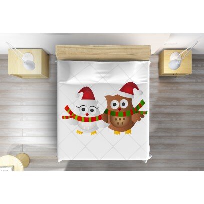 Коледно шалте Бухал - Owl Couple