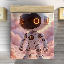 Модерно шалте Робот Розови Облаци - Robot Pink clouds