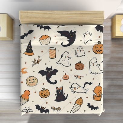 3D покривало за легло Весел Хелоуин - Happy Halloween
