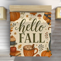 3D покривало за легло Здравей, есен - Hello Autumn
