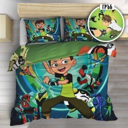 Двулицево спално бельо Бен 10 - Ben 10