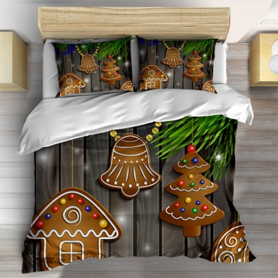 3D спално бельо Коледни бисквитки - Christmas Cookies