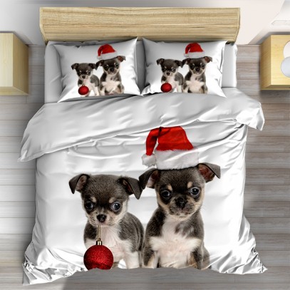 Коледен спален комплект Коледни кученца - Christmas Puppies