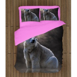 Ефектен олекотен спален комплект със завивка Бяла мечка - White Bear