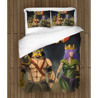 Геймърски детски чаршафи със завивка Clash of Clans