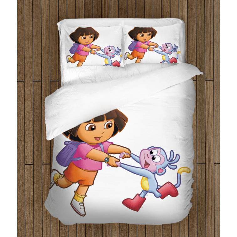 Забавно детско спално бельо Дора и маймунка - Dora and Monkey