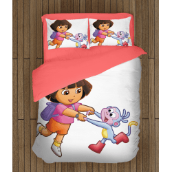 Забавно детско спално бельо Дора и маймунка - Dora and Monkey