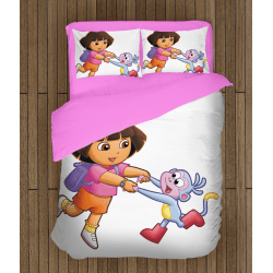 Забавно детско спално бельо Дора и маймунка - Dora and Monkey