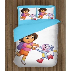 Забавно детско спално бельо Дора и маймунка - Dora and Monkey