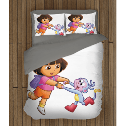 Забавно детско спално бельо Дора и маймунка - Dora and Monkey