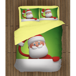 Детско коледно спално бельо със завивка Дядо Мраз - Santa Claus