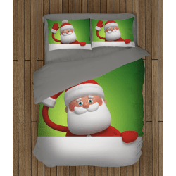 Детско коледно спално бельо със завивка Дядо Мраз - Santa Claus