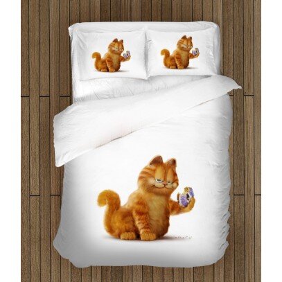 Изчистено 3D спално бельо Гарфилд - Garfield