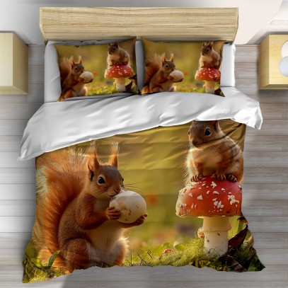 Есенен спален комплект Катерички през есента - Autumn Squirrels