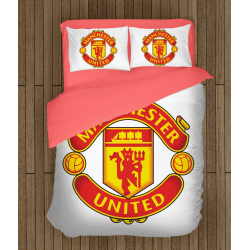 Футболно спално бельо със завивка Манчестър Юнайтед - Manchester United White