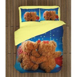 Спално бельо за влюбени Мечета под звездите - Bears under the Stars
