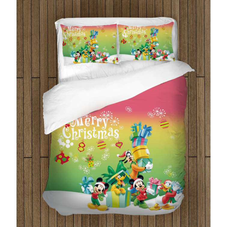 Детско спално бельо със завивка Мики Маус на Коледа - Mickey Mouse Christmas