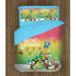 Детско спално бельо със завивка Мики Маус на Коледа - Mickey Mouse Christmas