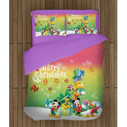 Детско спално бельо със завивка Мики Маус на Коледа - Mickey Mouse Christmas