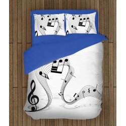 Стилен спален комплект със завивка Музикални ноти - Musical Notes