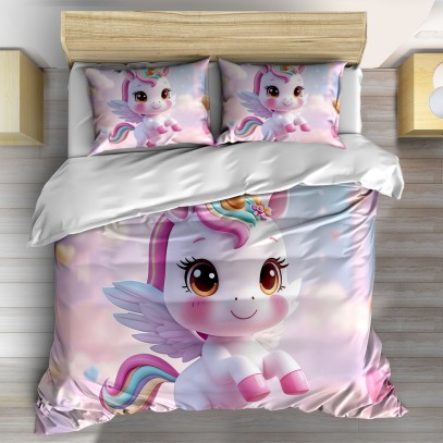 3D спално бельо Приказен еднорог - Fairy Unicorn