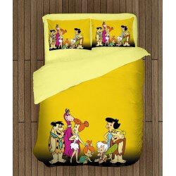 3D детски чаршафи със завивка Семейство Флинтстоун - The Flintstones