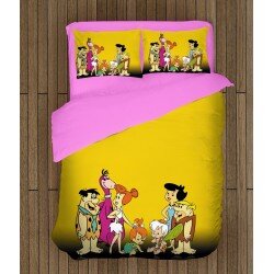3D детски чаршафи със завивка Семейство Флинтстоун - The Flintstones