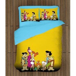 3D детски чаршафи със завивка Семейство Флинтстоун - The Flintstones