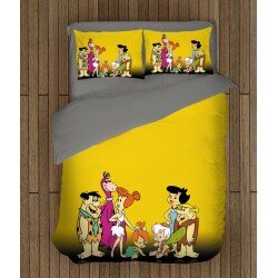 3D детски чаршафи със завивка Семейство Флинтстоун - The Flintstones
